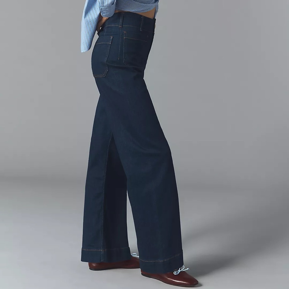 The Colette Full-Length Wide-Leg Jeans by Maeve